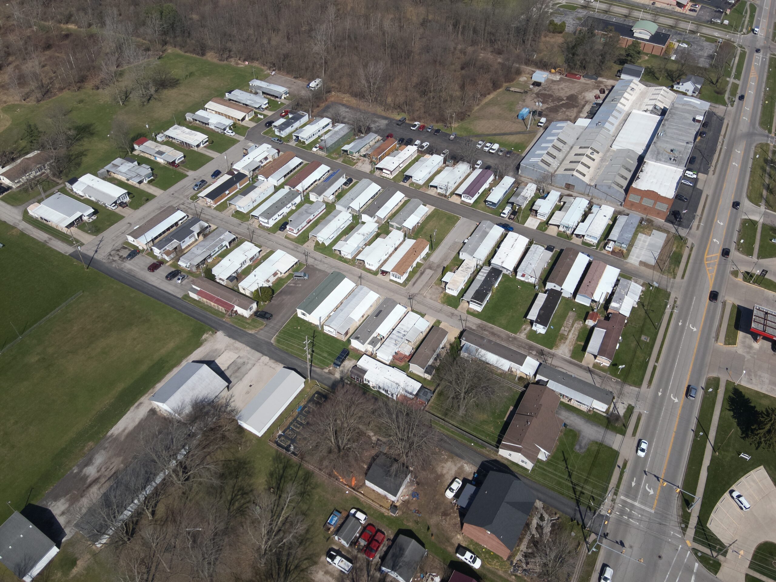 J&J Mobile Home Park drone view